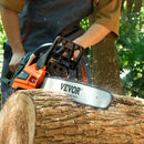 VEVOR 58CC 50,8 cm benzīna motorzāģis - Benzīna dzinēja ķēdes zāģis ar 58 cm³ jaudu un 50 cm (20") sliedi – piemērots malkas zāģēšanai, mežizstrādei un intensīvai lietošanai