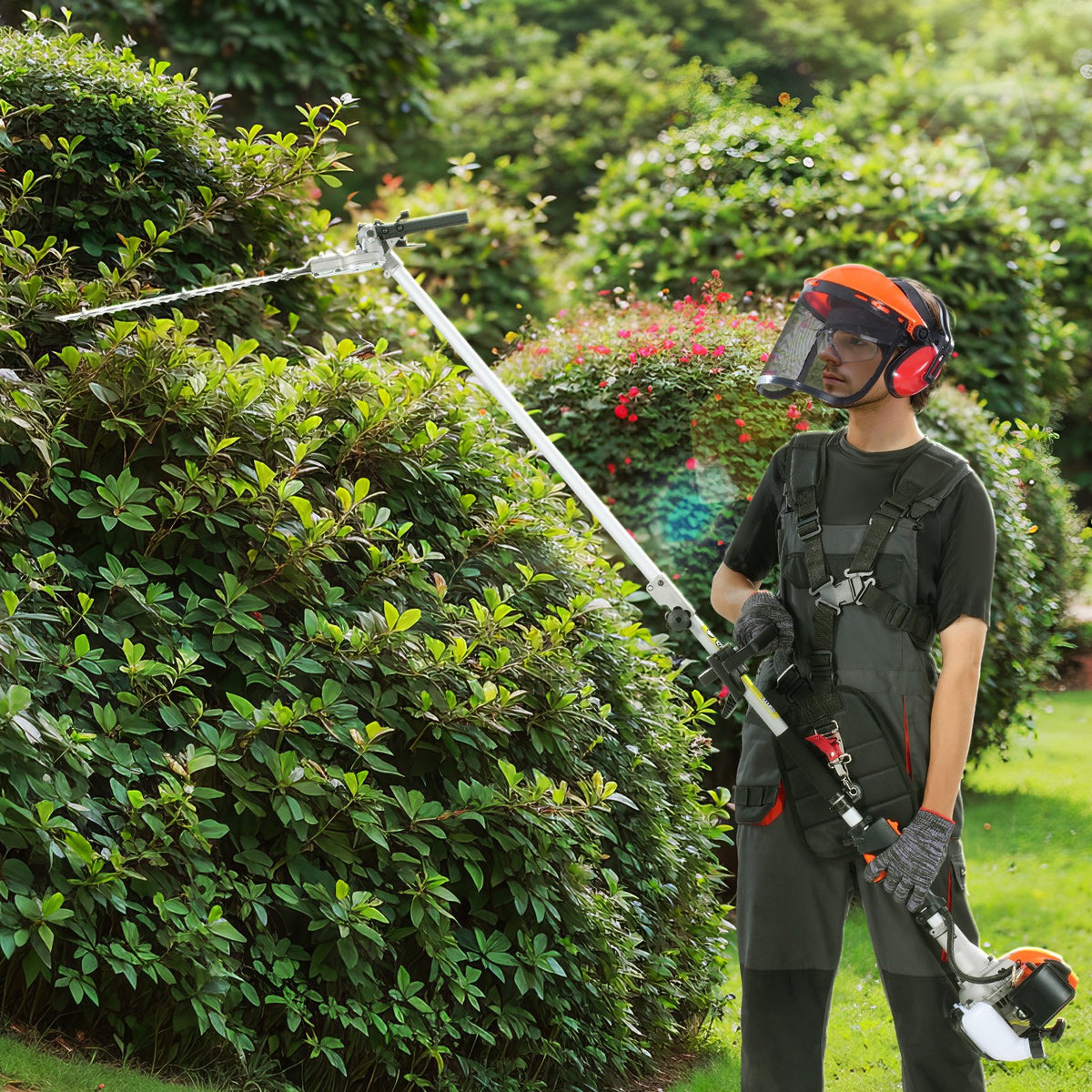 VEVOR petrol garden tool 6 in 1 33 cm³ – trimmer, hedge trimmer, brush cutter, pole saw
