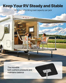 VEVOR RV izvelkamās daļas atbalsta domkrati, 2 gab., kempera slide-out līmeņošanas domkrati no pulverkrāsota tērauda, paredzēti RV, kemperiem un ceļojumu piekabēm, celtspēja līdz 453,6 kg, regulējams augstums 541–1219 mm