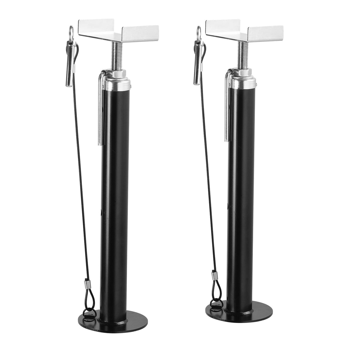 VEVOR RV izbīdāmās sekcijas atbalsta domkrati, 2268 kg nestspēja katram balstam, regulējams augstums 50,8–121,9 cm, smagas slodzes stabilizatori kemperiem, dzīvojamajiem automobiļiem un ceļojumu piekabēm