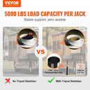 VEVOR RV izbīdāmās sekcijas atbalsta domkrati, 2268 kg nestspēja katram balstam, regulējams augstums 50,8–121,9 cm, smagas slodzes stabilizatori kemperiem, dzīvojamajiem automobiļiem un ceļojumu piekabēm