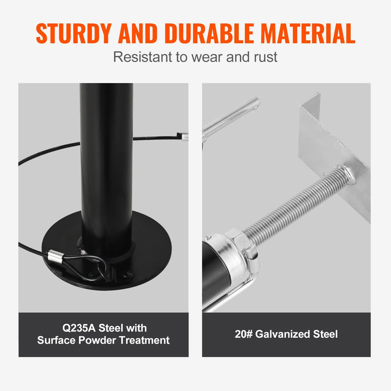 VEVOR RV izbīdāmās sekcijas atbalsta domkrati, 2268 kg nestspēja katram balstam, regulējams augstums 50,8–121,9 cm, smagas slodzes stabilizatori kemperiem, dzīvojamajiem automobiļiem un ceļojumu piekabēm