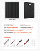 VEVOR 30 W 12 V saules paneļa akumulatora lādētājs, uzturošās uzlādes saules lādētājs ar iebūvētu viedo kontrolieri un 3 pieslēguma kabeļiem, IP67 ūdensizturīgs, pārnēsājams kemperiem, automašīnām, motocikliem, laivām un furgoniem