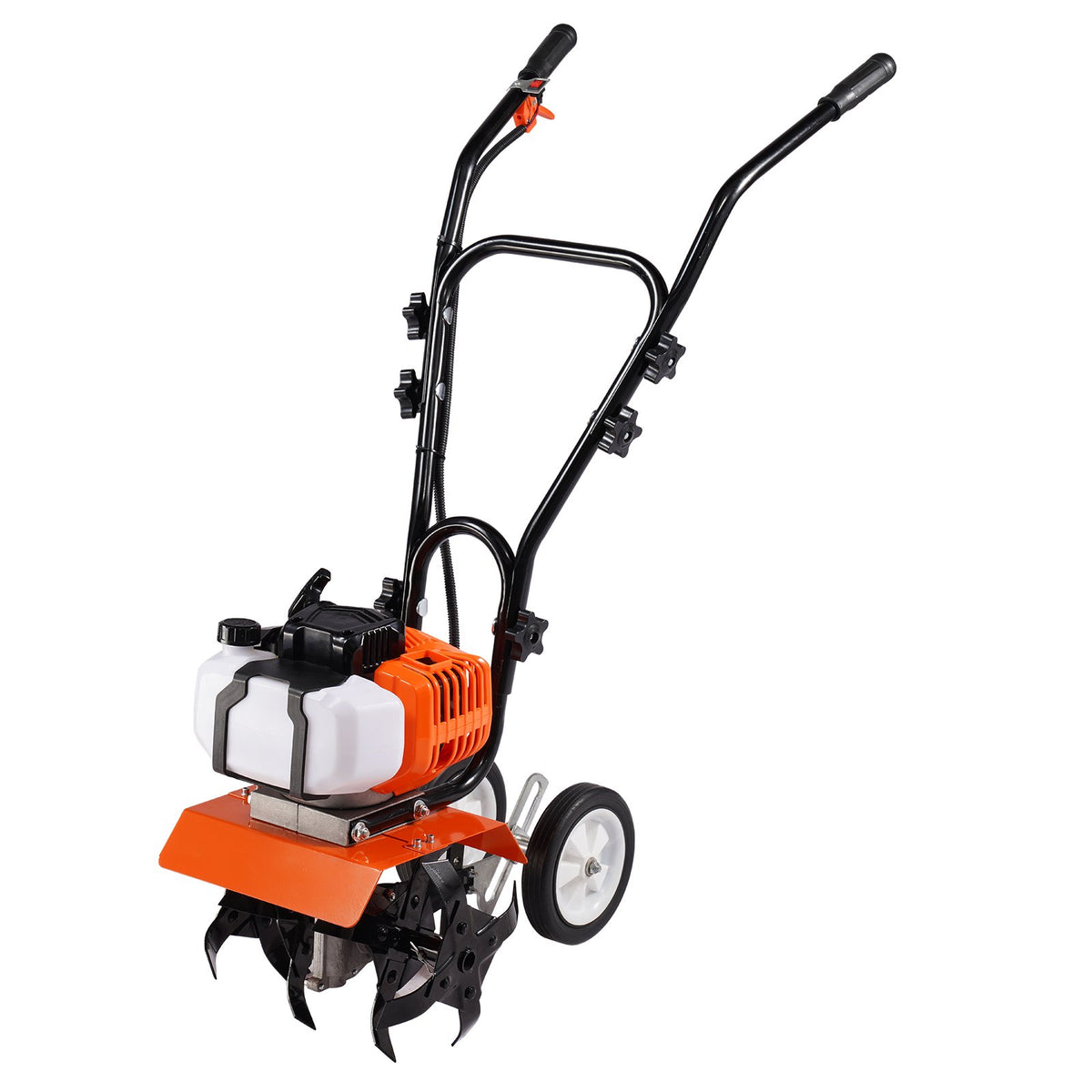 VEVOR Petrol Cultivator 43 cc, 2-Stroke, with 4 Front Steel Tines