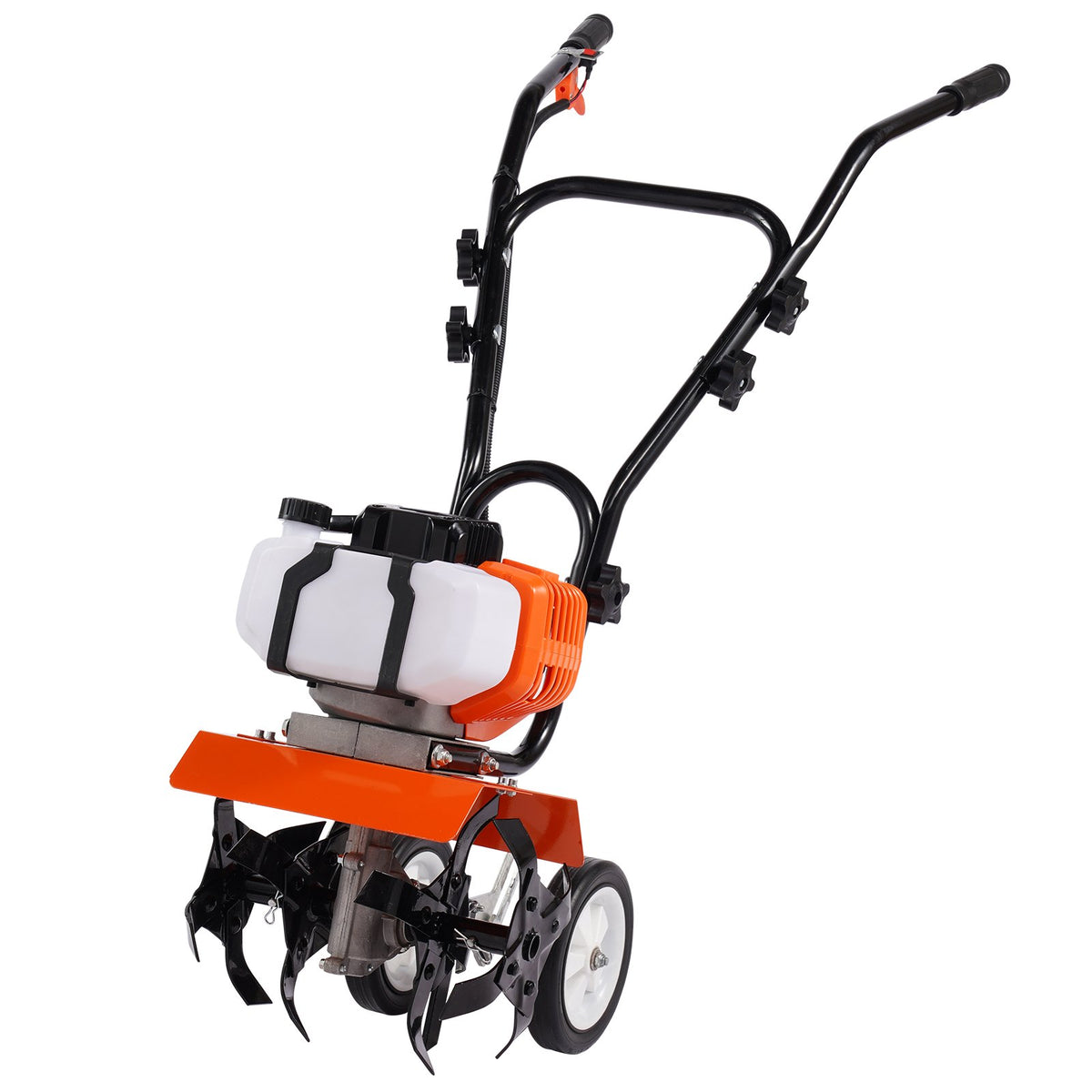 VEVOR Petrol Cultivator 43 cc, 2-Stroke, with 4 Front Steel Tines