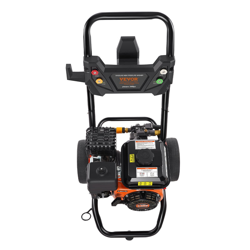 VEVOR gāzes augstspiediena mazgātājs, 3400 PSI, 9,8 l/min, ar 5 sprauslu komplektu automašīnām, vertikāls