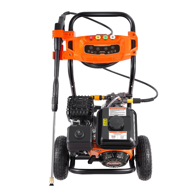 VEVOR gāzes augstspiediena mazgātājs, 3500 PSI, 10 l/min, 2,6 GPM, ar 5 sprauslu komplektu automašīnām