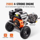 VEVOR gāzes augstspiediena mazgātājs, 3500 PSI, 10 l/min, 2,6 GPM, ar 5 sprauslu komplektu automašīnām