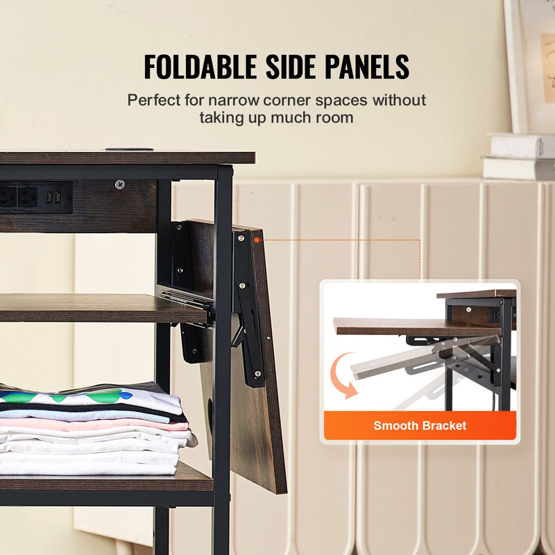 VEVOR 4 līmeņu pārvietojams siltumspiedes galds ar uzlādes staciju