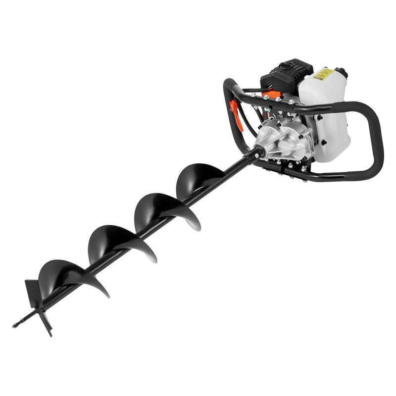 Benzīna bedrīšu rakšanas urbis 52CC 1450W ar 152 mm un 254 mm urbja uzgaļiem un 3 pagarinājuma stieņiem