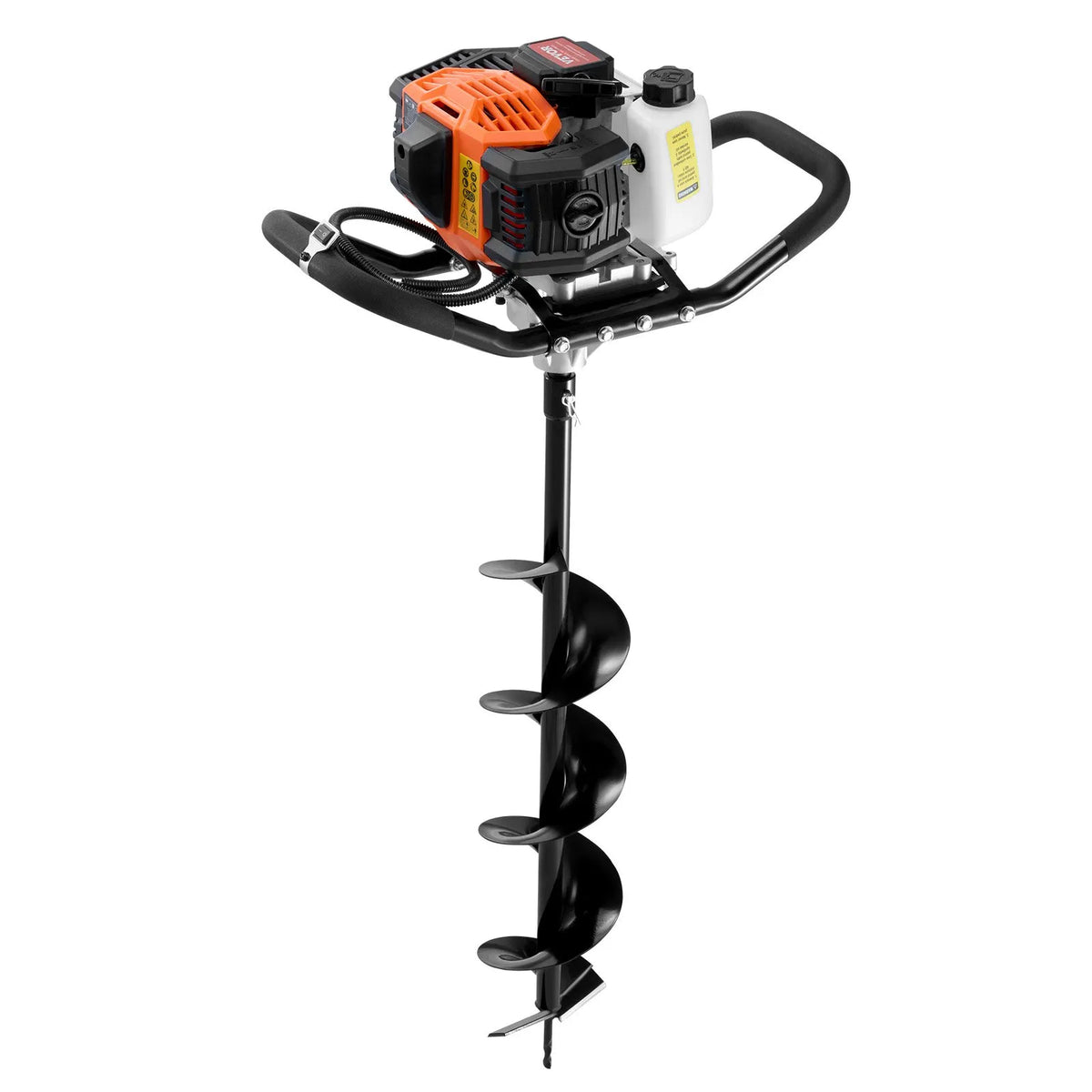 VEVOR bensiini aukupuur 52 cm³, 1450 W, 152 ja 254 mm puuri ning 3 pikendusega