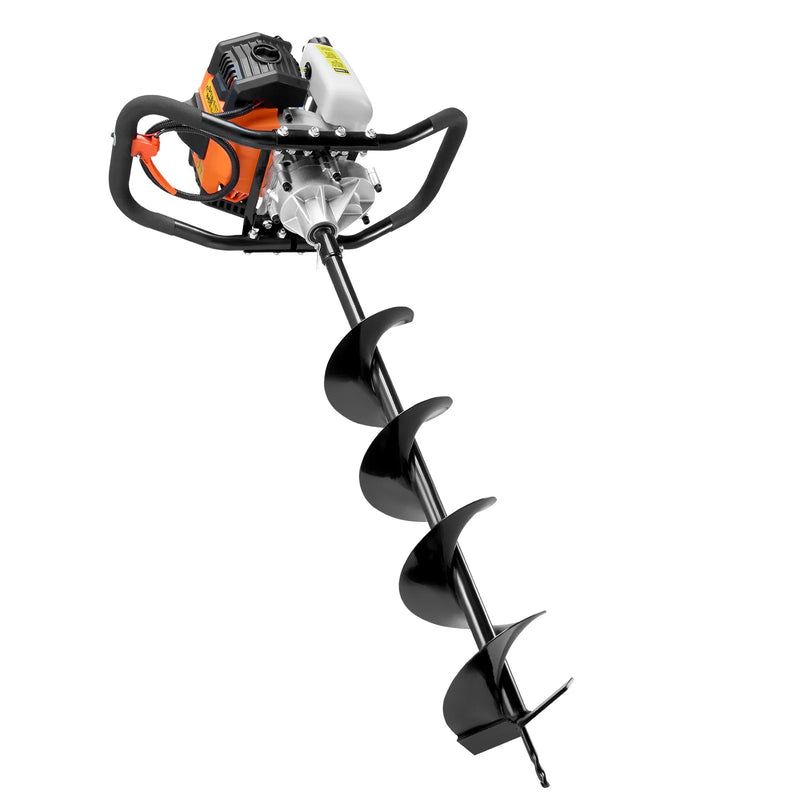 Benzīna bedrīšu rakšanas urbis 52CC 1450W ar 152 mm un 254 mm urbja uzgaļiem un 3 pagarinājuma stieņiem