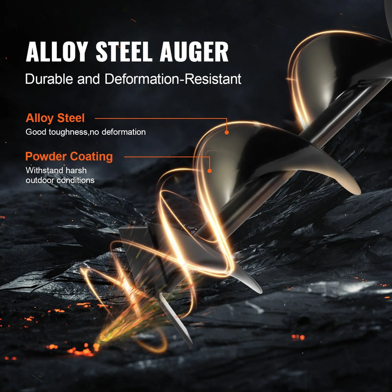 Benzīna bedrīšu rakšanas urbis 43CC 1250W ar 203 mm urbja uzgali dārza un saimniecības darbiem