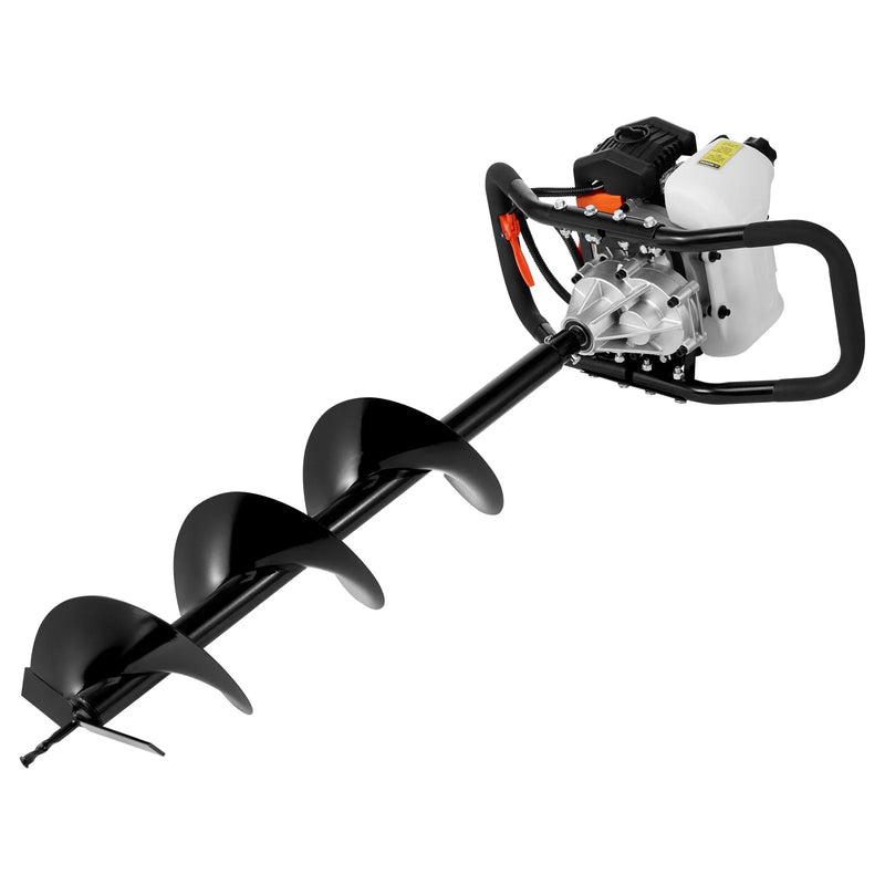 Benzīna bedrīšu rakšanas urbis 52CC 1450W ar 203 mm urbja uzgali un pagarinājuma stieni
