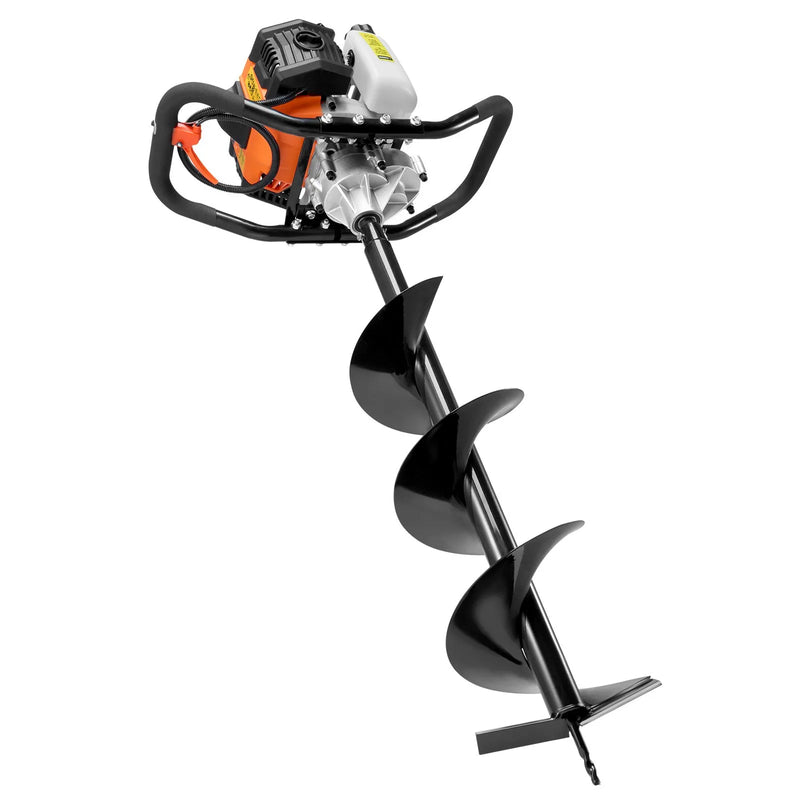Benzīna bedrīšu rakšanas urbis 52CC 1450W ar 203 mm urbja uzgali un pagarinājuma stieni