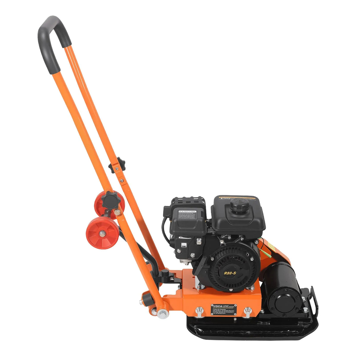 VEVOR vibroplate ar 2 ZS 79 cm³ benzīna dzinēju, 5250 vibrācijas/min, 8 kN blietēšanas spēks, 41 × 31,5 cm plāksne, augsnes blietētājs bruģim, asfaltam, pamatiem un gruntij - ZEMLETES.LV