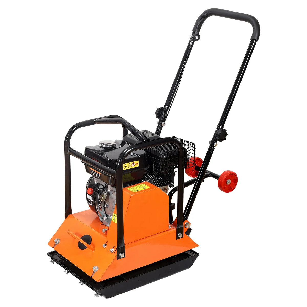 VEVOR vibroplate ar 6,5 ZS 212 cm³ benzīna dzinēju, 6400 vibrācijas/min, 15 kN blietēšanas spēks, 53 × 40 cm plāksne, pašgājēja augsnes blietētājs bruģim, asfaltam, pamatiem un gruntij - ZEMLETES.LV