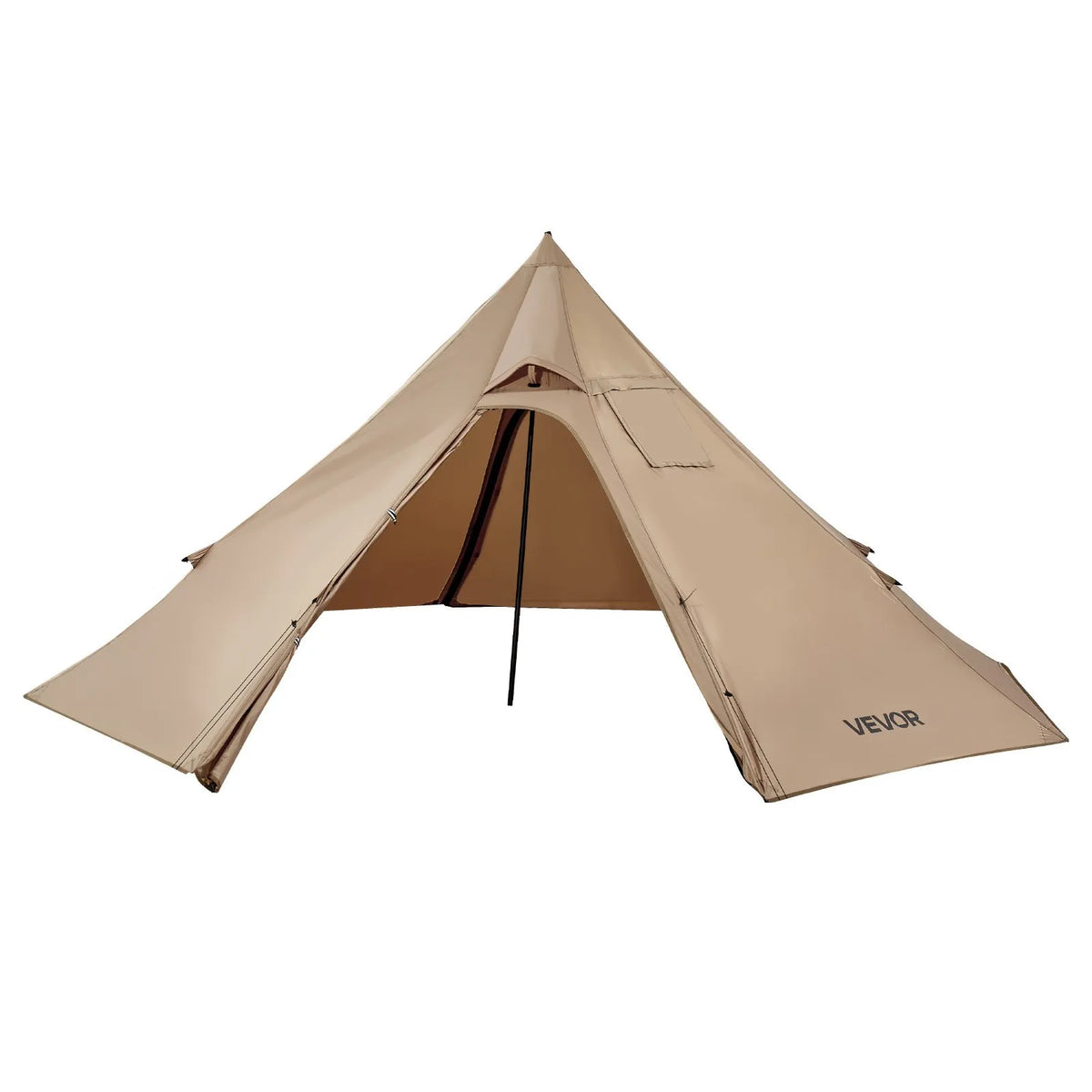 Two-person winter tipi tent with stove jack, waterproof cotton camping tent, lightweight 4-season hiking and fishing tent, portable S size outdoor shelter