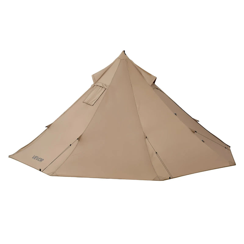 Divvietīga ziemas tipija telts ar krāsns izvadu, ūdensnecaurlaidīga kokvilnas kempinga telts, viegla 4 sezonu pārgājienu un makšķerēšanas telts, pārnēsājama S izmēra āra patversme