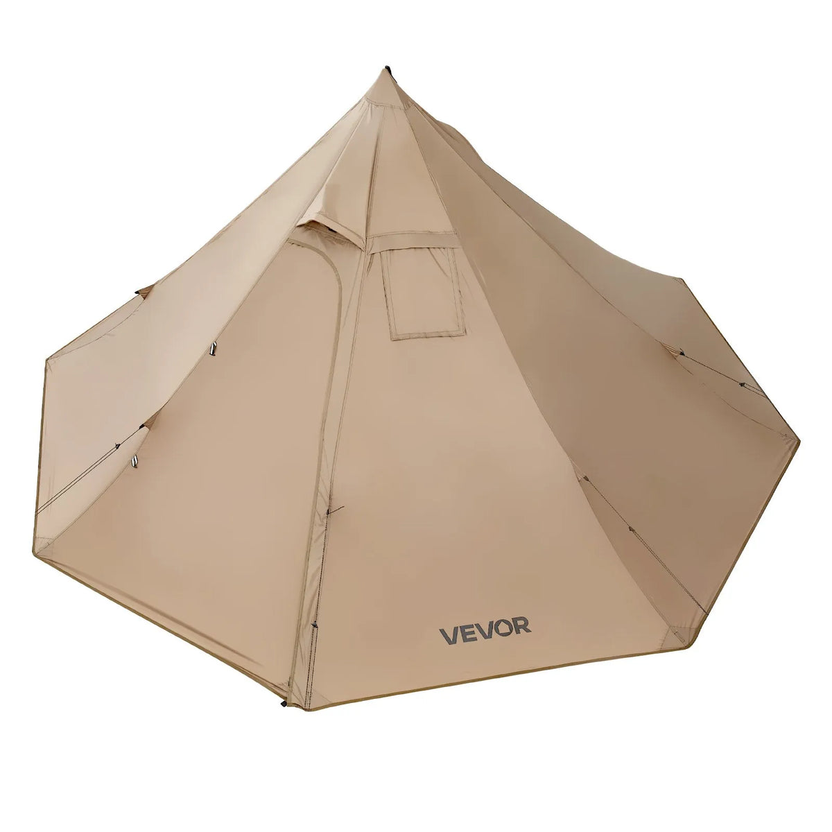 Two-person winter tipi tent with stove jack, waterproof cotton camping tent, lightweight 4-season hiking and fishing tent, portable S size outdoor shelter