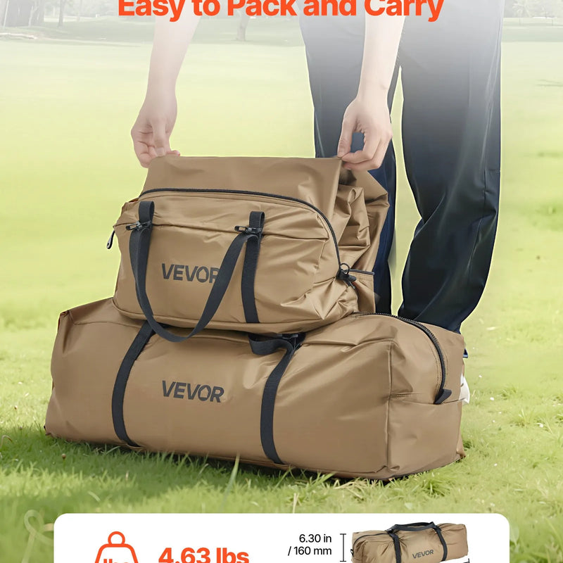 Divvietīga ziemas tipija telts ar krāsns izvadu, ūdensnecaurlaidīga kokvilnas kempinga telts, viegla 4 sezonu pārgājienu un makšķerēšanas telts, pārnēsājama S izmēra āra patversme