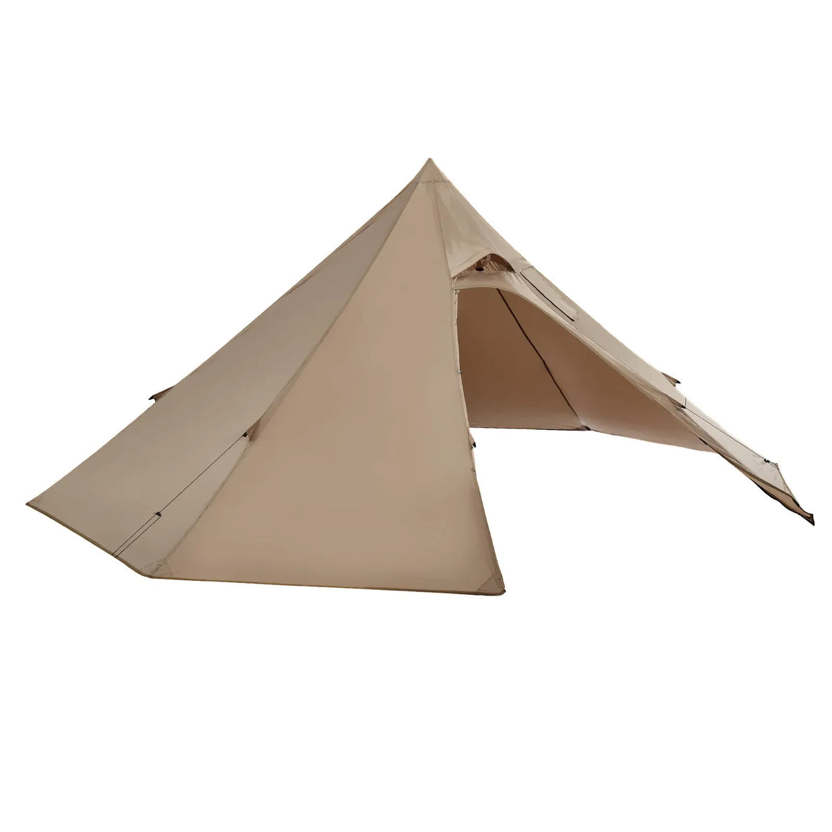 Two-person winter tipi tent with stove jack, waterproof cotton camping tent, lightweight 4-season hiking and fishing tent, portable S size outdoor shelter