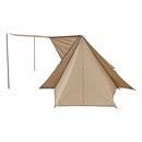 Kempinga telts ar plīts izvadu un 2 brešu stieņiem, viegla un ūdensnecaurlaidīga četru sezonu telts 2 personām, piemērota pārgājieniem, makšķerēšanai, medībām un brīvdabas piedzīvojumiem