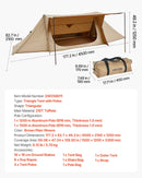 Kempinga telts ar plīts izvadu un 2 brešu stieņiem, viegla un ūdensnecaurlaidīga četru sezonu telts 2 personām, piemērota pārgājieniem, makšķerēšanai, medībām un brīvdabas piedzīvojumiem