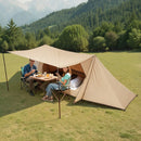 Kempinga telts ar plīts izvadu un 2 brešu stieņiem, viegla un ūdensnecaurlaidīga četru sezonu telts 2 personām, piemērota pārgājieniem, makšķerēšanai, medībām un brīvdabas piedzīvojumiem
