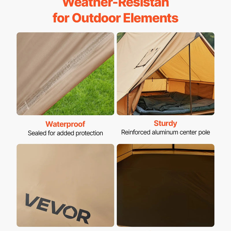 Kempinga telts 2 personām ar plīts izvadu un stieņiem, ūdensnecaurlaidīga ziemas telts ar ugunsdrošu grīdas paklāju, pārnēsājama četru sezonu telts pārgājieniem, makšķerēšanai, medībām un ceļošanai