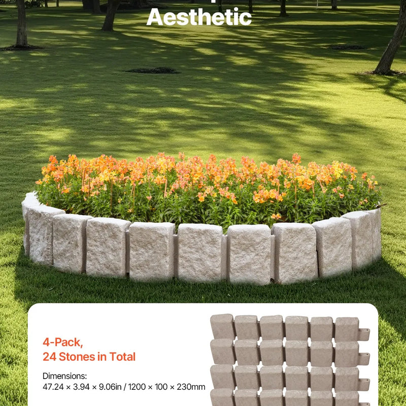 Макслига akmens zāliena apmale 120 × 23 см, izturīga pret izbalēšanu