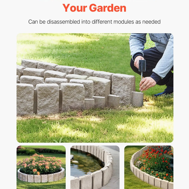 Макслига akmens zāliena apmale 120 × 23 см, izturīga pret izbalēšanu