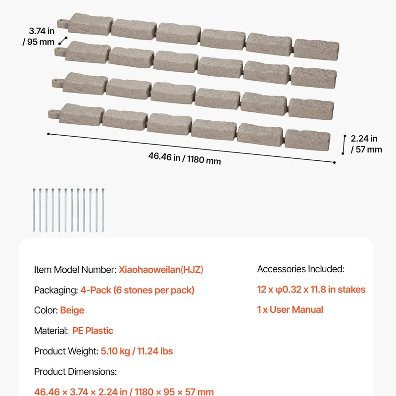 Akmens imitācijas apmale 1174 × 56 мм, izturīga pret izbalēšanu