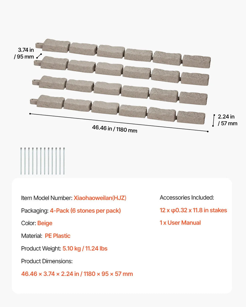 Akmens imitācijas apmale 1174 × 56 mm, izturīga pret izbalēšanu