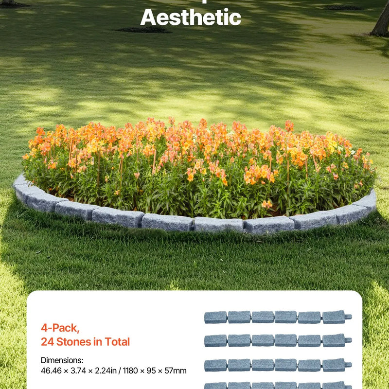 Akmens imitācijas apmale 1174 × 56 мм dārza un zāliena norobežošanai gar celiņu