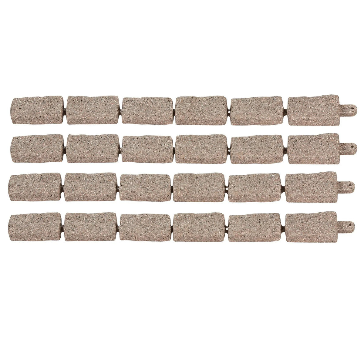 VEVOR Decorative Garden Edging Stone Imitation 117.9 × 5.6 cm, Flexible Brick-Sized Garden Border with Fixing Pegs, Fade-Resistant Lawn and Garden Edging for Driveways and Pathways, Brown