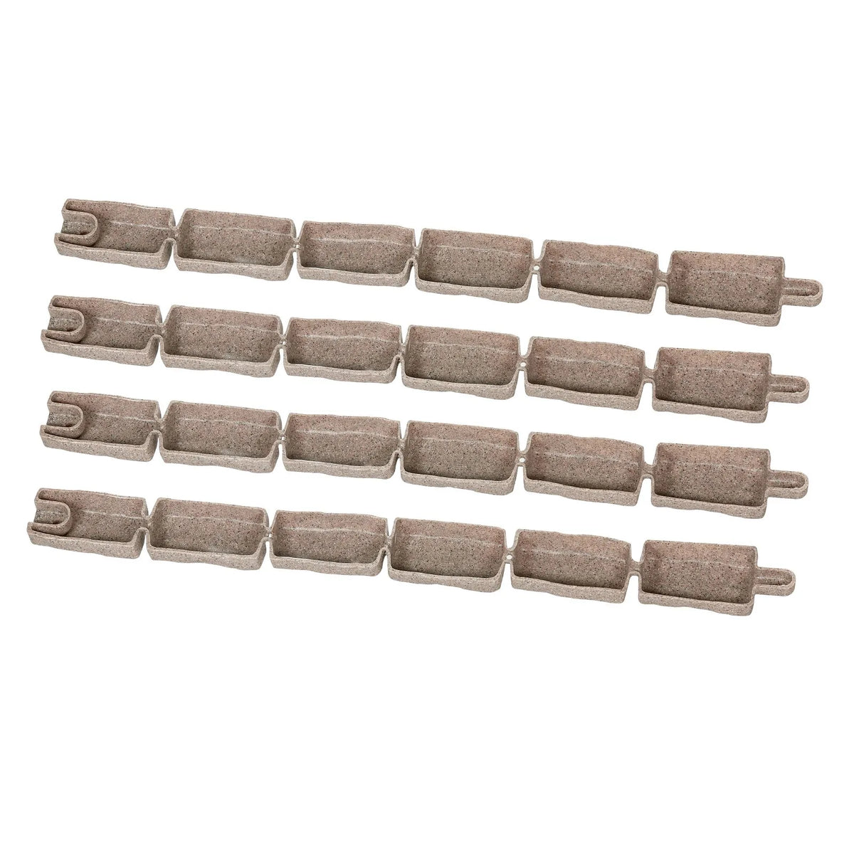 VEVOR Decorative Garden Edging Stone Imitation 117.9 × 5.6 cm, Flexible Brick-Sized Garden Border with Fixing Pegs, Fade-Resistant Lawn and Garden Edging for Driveways and Pathways, Brown