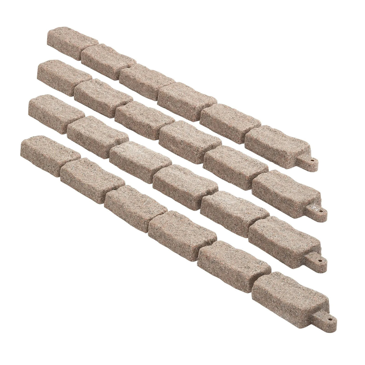 VEVOR Decorative Garden Edging Stone Imitation 117.9 × 5.6 cm, Flexible Brick-Sized Garden Border with Fixing Pegs, Fade-Resistant Lawn and Garden Edging for Driveways and Pathways, Brown