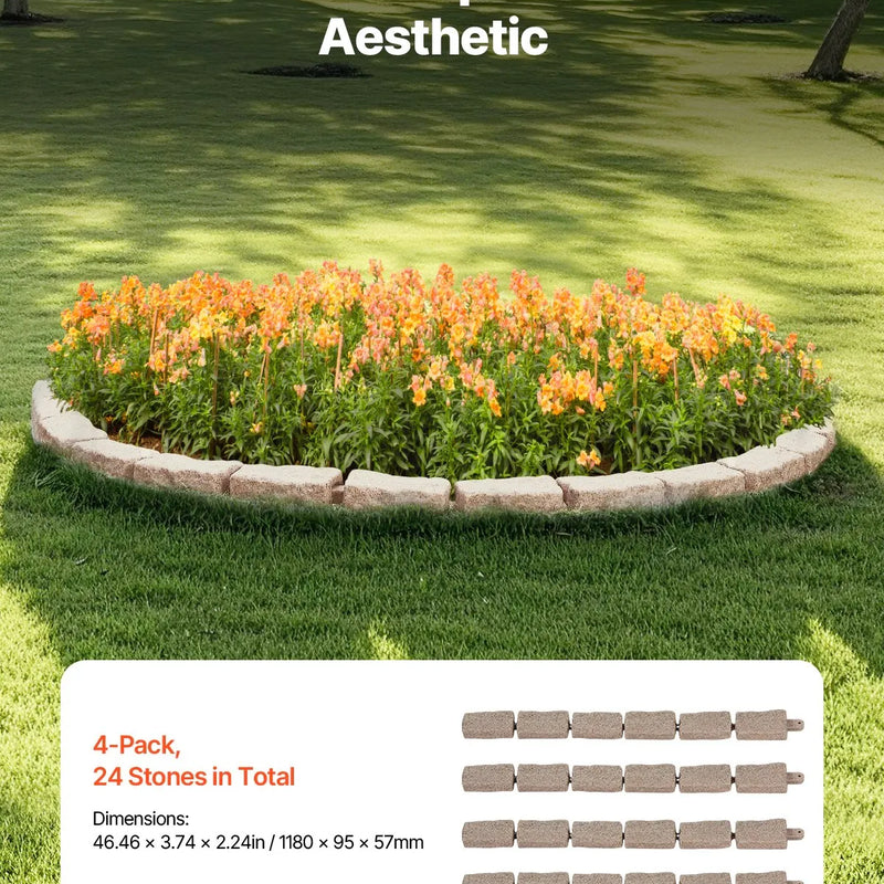 Akmens imitācijas dārza apmale 1174 × 56 мм