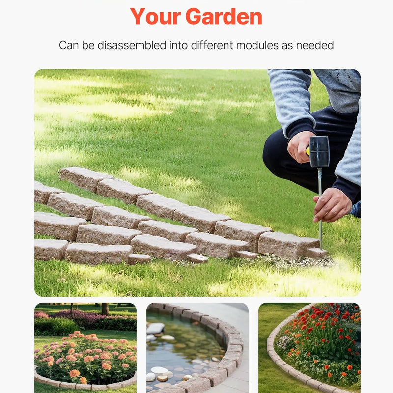 Akmens imitācijas dārza apmale 1174 × 56 мм