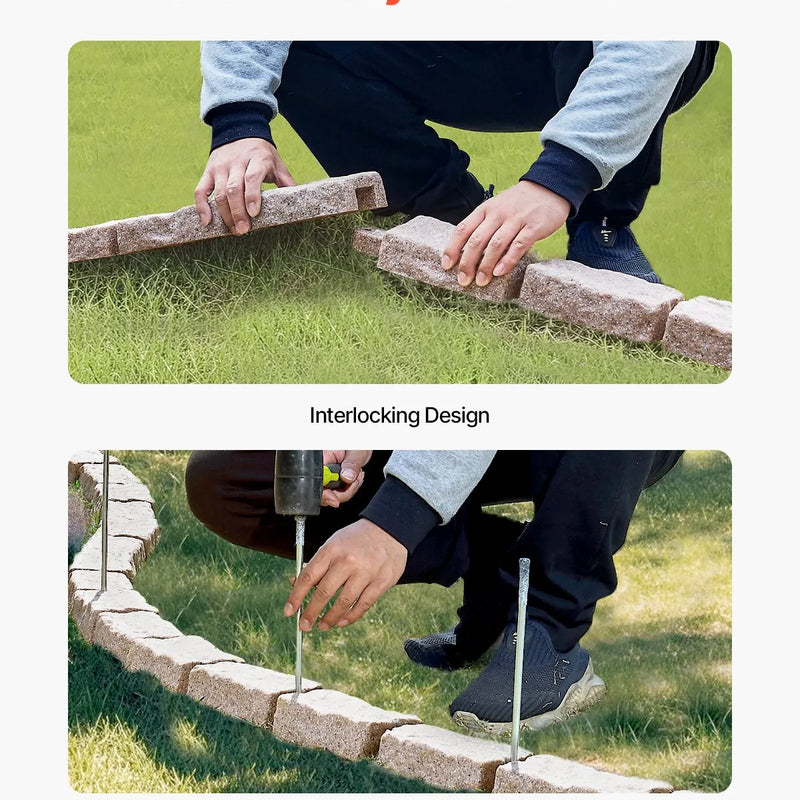 Akmens imitācijas dārza apmale 1174 × 56 мм