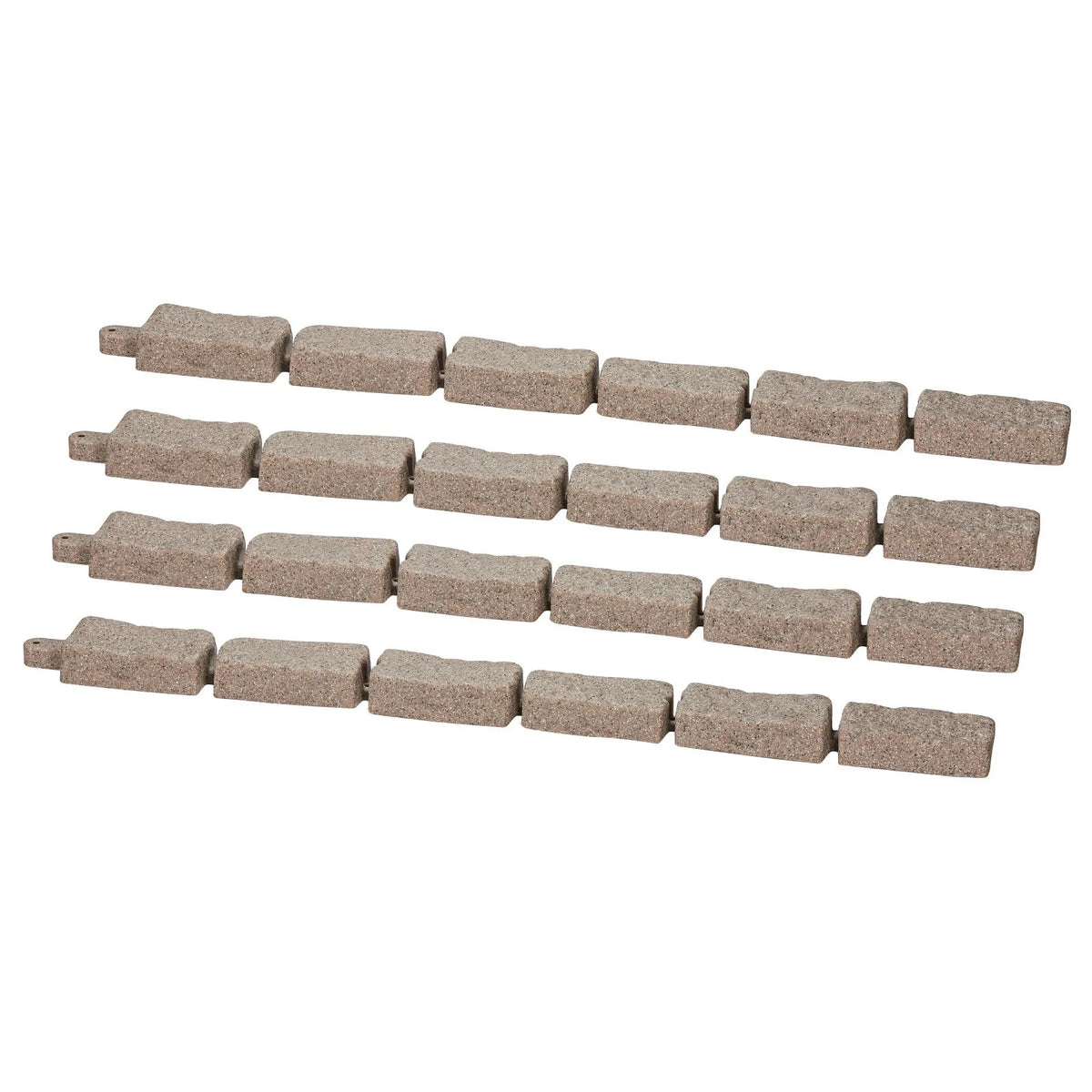VEVOR Decorative Garden Edging Stone Imitation 117.9 × 5.6 cm, Flexible Brick-Sized Garden Border with Fixing Pegs, Fade-Resistant Lawn and Garden Edging for Driveways and Pathways, Brown
