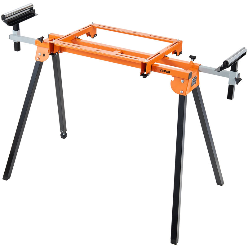 VEVOR 2000 mm miter zāģa statīvs ar viengabala stiprinājumiem, slīdošu sliedi, 150 kg slodze