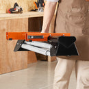 VEVOR leņķzāģa statīvs, kravnesība 150 kg, tērauda salokāma konstrukcija ar viengabala stiprinājuma skavām, augstums regulējams 740–835 mm, pārnēsājams un kompakts salokāms statīvs