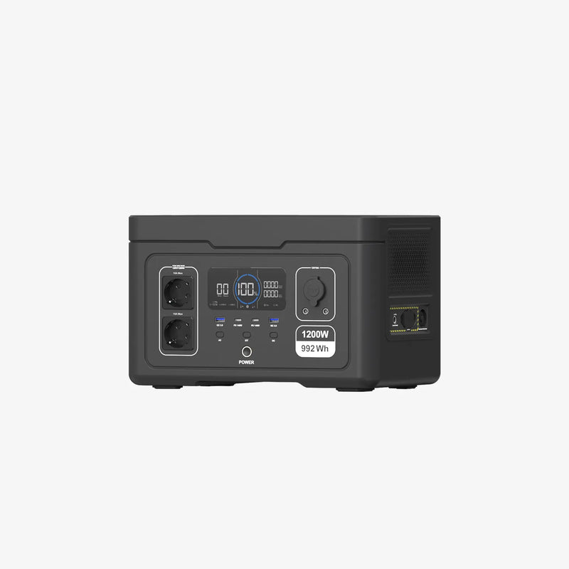 1200W Portatīvā Elektrocentrāle jeb uzlādes stacoija ar LiFePO4 Akumulatoru (992Wh)