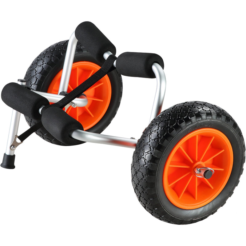 VEVOR kajaka rati 113 kg, salokāmi, 254 mm pilnriepu riteņi, neslīdošs balsts, stiprinājuma siksna