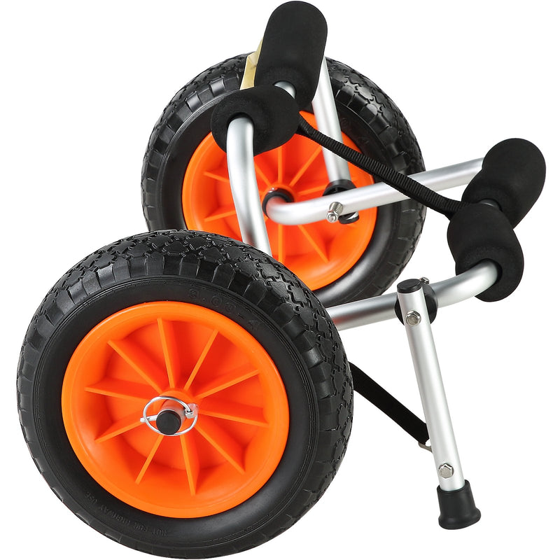 VEVOR kajaka rati 113 kg, salokāmi, 254 mm pilnriepu riteņi, neslīdošs balsts, stiprinājuma siksna