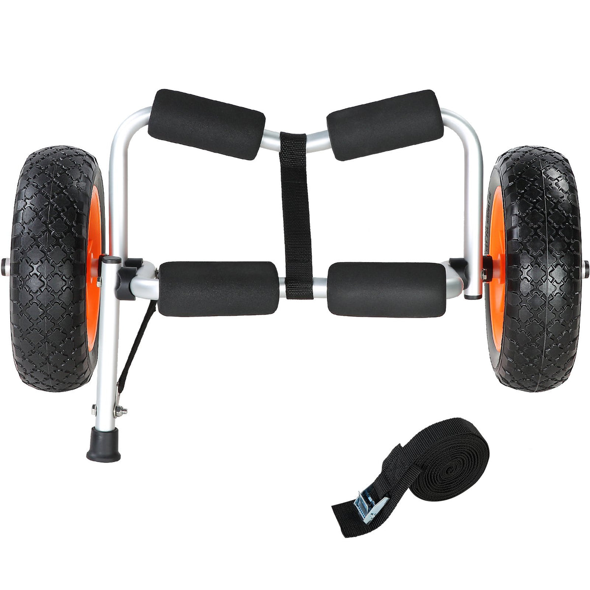 VEVOR Kayak Cart 113 kg, Foldable, 254 mm Pneumatic Wheels, Non-slip Base, Carrying Strap