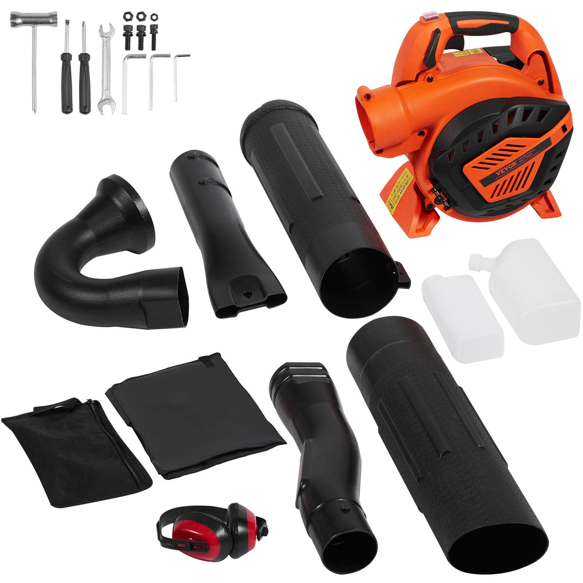VEVOR Petrol Hand Leaf Blower 26 cm³, 2 in 1, 722 m³/h, 70 m/s