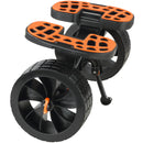 VEVOR smagās slodzes kajaka rati, kravnesība 145 kg, noņemami, ar 254 mm pilnriepu riteņiem, regulējamiem stiprinājumiem un neslīdošu balsta kāju, piemēroti kajakiem, kanoe, SUP dēļiem, peldošajiem paklājiem un plakandibenēm